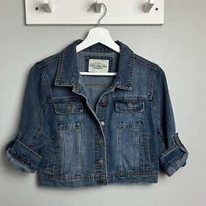Ashley-Vintage Charm Denim Jacket - Medium Blue